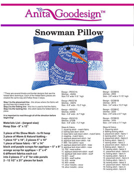 Workshop - Snowman Pillow