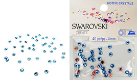 RK5019 Swarovski Hot Fix Crystals - SS16 - Aquamarine (4mm)
