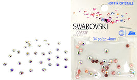 RK5021 Swarovski Hot Fix Crystals - SS16 - Crystal AB (4mm)