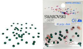 RK5024 Swarovski Hot Fix Crystals - SS16 - Emerald (4mm)