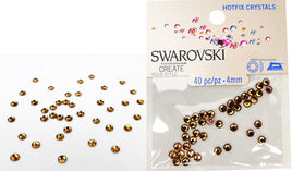 RK5028 Swarovski Hot Fix Crystals - SS16 - Light Colorado Topaz (4mm)