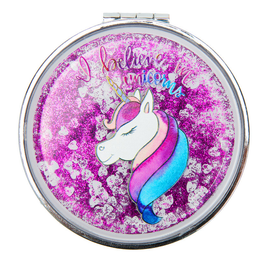Compact Mirror- Purple Unicorn Believer