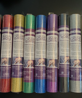 Power Shine Glitter by RNK  - MULTIPLE COLOURS -  18" x 12" Sheet (ROLL)