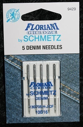 9429 - Denim Needle Size 100/16 - PK5  - Floriani Chrome