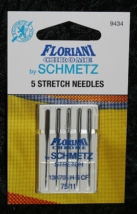 9434 - Stretch Size 75/11 Needle - PK5 - Floriani Chrome