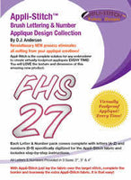 Appli-Stitch: Brush Lettering & Number Applique Design Collection