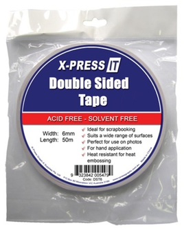 X-Press It Acid Free Double Sided Tape 6mm x 50m