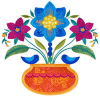 APPLIQUE FLOWER VASE