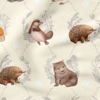 DV5592 Little Aussie Friends - Animals All Over - Cream