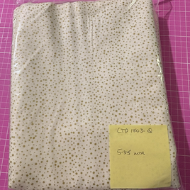 D1503Q Christmas Metallic Cream (per metre)