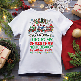 Christmas Machine Embroidery Sewing 3 | T-SHIRT