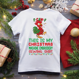 Christmas Sewing Crow 3 | T-SHIRT