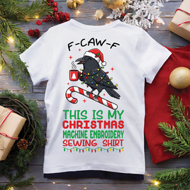 Christmas Sewing Crow 4 | T-SHIRT