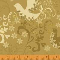 D40298M1 Glisten - Gold Doves (per Metre)