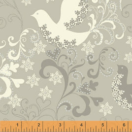 D40298M2 Glisten - Silver Doves (per Metre)