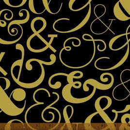 D40742MX Bold & Gold -  Black & Gold Ampersand (per Metre)