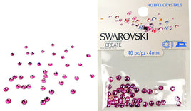RK5031 Swarovski Hot Fix Crystals - SS16 - Rose (4mm)