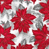RK16559-186  Holiday Flourish - Red/Silver/Black (per Metre)