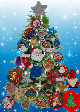Magnetic Christmas Tree - Decorated - Santa & Friends