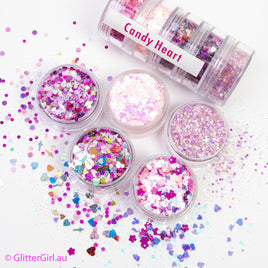 Glitter Girl Candy Heart Collection