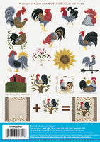 Mini - Country Roosters - Embroidered Additions