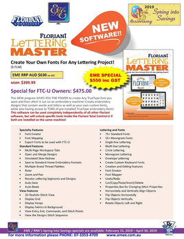 Floriani Lettering Master Software Add-on to FTCU