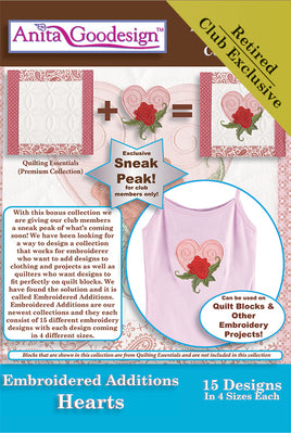 Mini - Hearts - Embroidered Additions