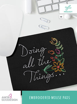 Project - Embroidered Mouse Pads