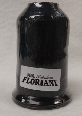 FL12-0900 Black - Floriani 12wt Polyester Thread