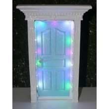 Light Blue Glitter Fairy Door LED