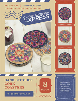 EXPRESS -  PROJECT 99 - Hand Stitched Cork Coasters