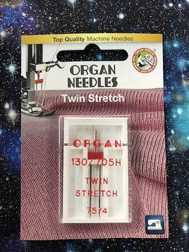 Organ Twin Stretch Needle Size 11/75 4mm (Single)