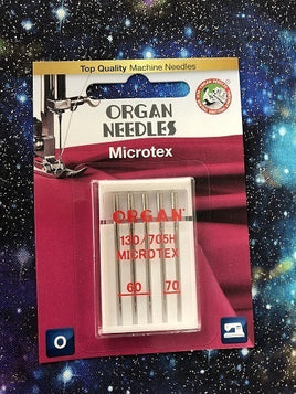 Organ Microtex Needles - 3x Size 8/60; 2 x 9/70 Pk/5