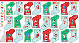 M19581 Jolly Santa Stocking Advent Panel