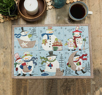 EXPRESS - PROJECT 37 - Blanket Stitch Snowmen Placemat