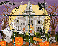 Haunted House Tile Scene