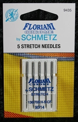 9435 - Stretch Size 90/14 Needle - PK5 - Floriani Chrome
