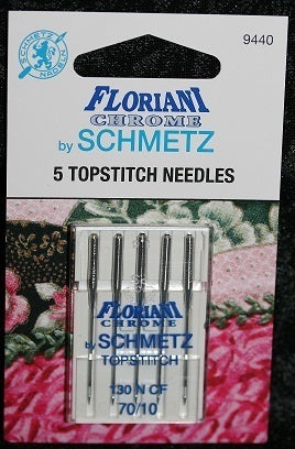 9440 - Topstitch Size 70/10 Needle - PK5 - Floriani Chrome