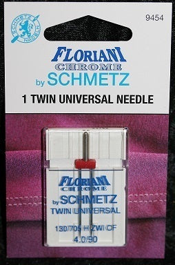 9454 - Twin Universal Needle  Size 4.0/90 - PK EACH - Floriani Chrome