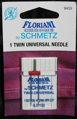 9455 - Twin Universal Needle  Size 6.0/100 - PK EACH - Floriani Chrome