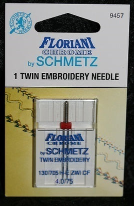 9457 - Twin Stretch Needle  Size 4.0/75 - PK EACH - Floriani Chrome
