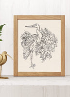 Mini - Regal Blackwork Birds