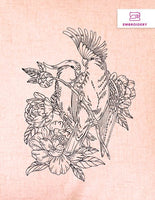 Mini - Regal Blackwork Birds