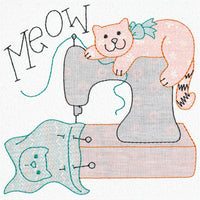 SHADOW WORK SEWIING MACHINE CAT