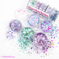 Glitter Girl Unicorn Pastel Rainbow Collection