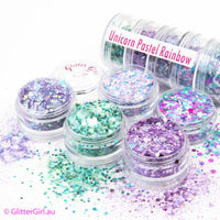 Glitter Girl Unicorn Pastel Rainbow Collection