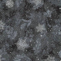 RK16557-189 EBONY  Holiday Flourish - Black/Grey/Silver