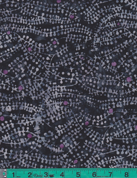 D7411KP Batik - Weeds & Polka Dots (per mtr)