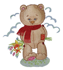 Shy Teddy with Flowers (Blossom)