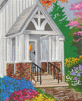 Country Church Tile Scene